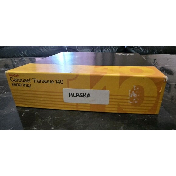 Vintage Kodak Carousel Transvue 140 Slide Tray with Original Box Gray For Slides - Picture 4 of 16